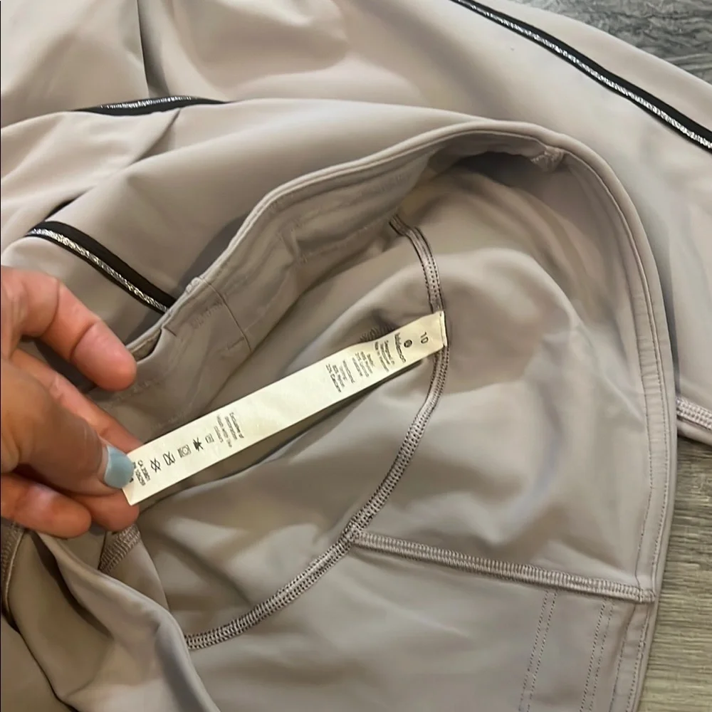 Lululemon Athletica Light Pink Leggings with Black Stripes